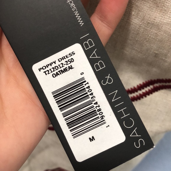 NWT Sachin + Babi Poppy Linen Oatmeal Shift Dress - Picture 6 of 8